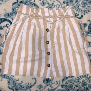 Hollister Two-Layered Beige Button Up Skirt